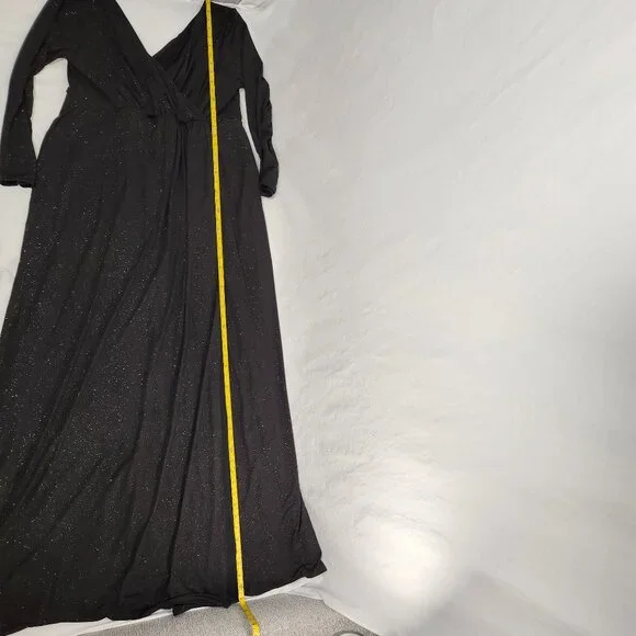 TIFFANY ROSE Maternity Isabella Glitter Black Surplice Dress Size6 USA 14/16. - Picture 12 of 16